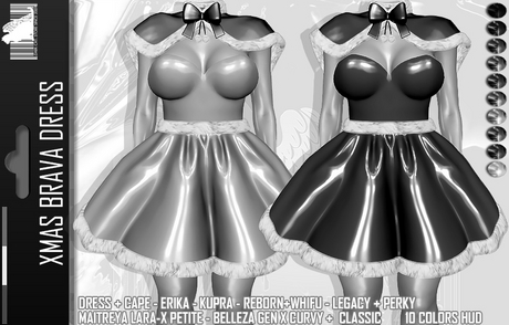 Second Life Marketplace - *.:Dark Cat:.*XMAS BRAVA DRESS DEMO